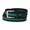 Braided Belt, Black / Green -Clothing General Store BraidedBeltBlack Green