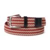 Braided Belt, Red / Cream -Clothing General Store BraidedBeltRed Cream