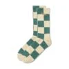 Checkered Socks, Teal / Tan -Clothing General Store CheckeredSocksCream Sage