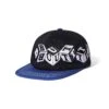 Cubes 6 Panel Hat, Black / Royal Blue -Clothing General Store Cubes6PanelCapBlack RoyalBlue