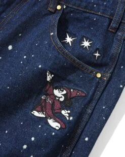 Fantasia Baggy Denim Jeans, Dark Indigo Bleach Splatter -Clothing General Store FantasiaBaggyDenimJeansDarkIndigoBleachSplatter4