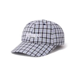 Gingham 6 Panel Cap, Pale Blue / Midnight