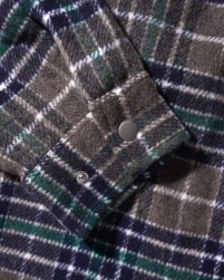 Grove Plaid Overshirt, Grey / Navy / Forest -Clothing General Store GrovePlaidOvershirtGrey Navy Forest4