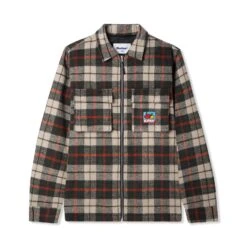 Grove Plaid Overshirt, Natural / Midnight / Red
