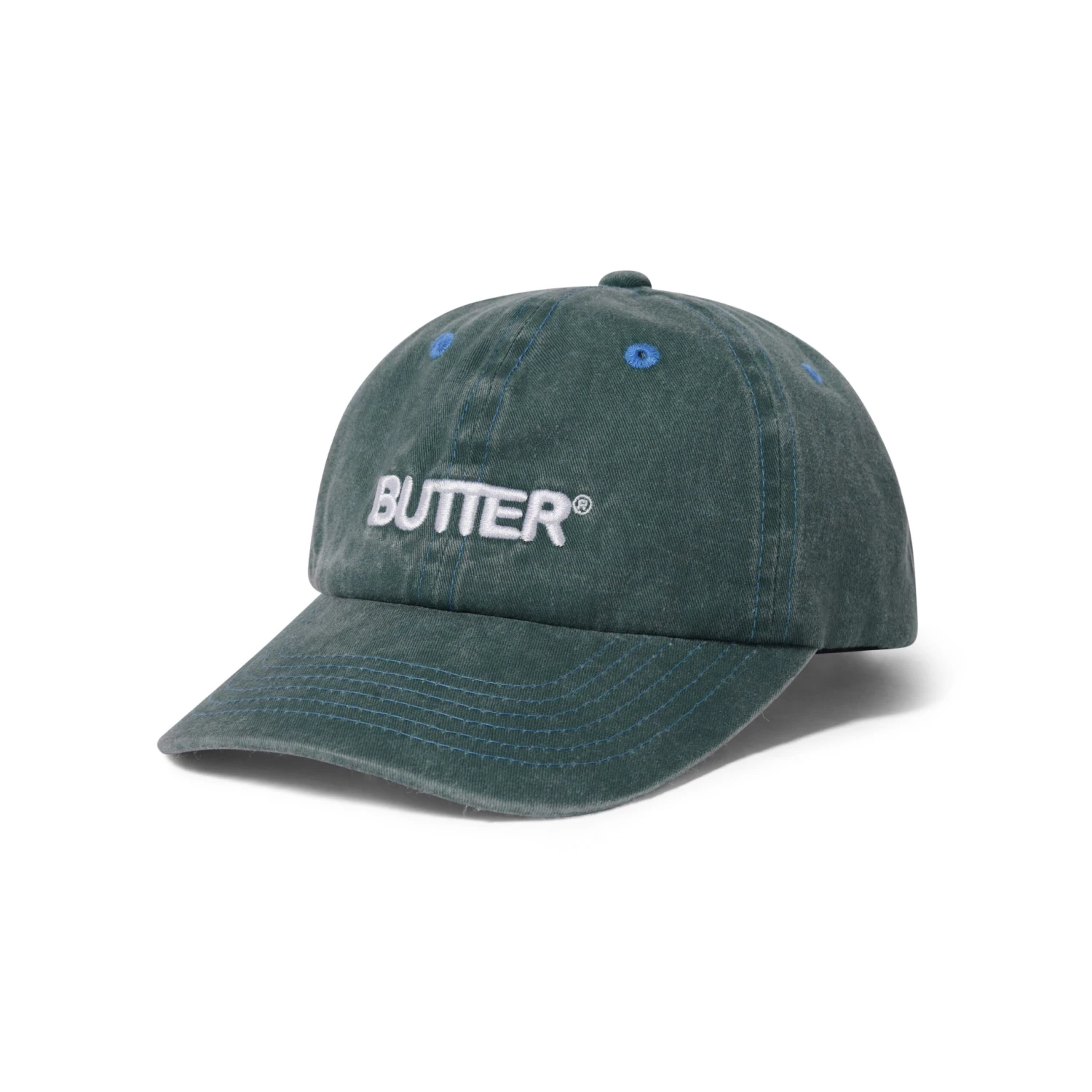 Rounded Logo 6 Panel Cap, Washed Jade 3 Rounded Logo 6 Panel Cap, Washed Jade