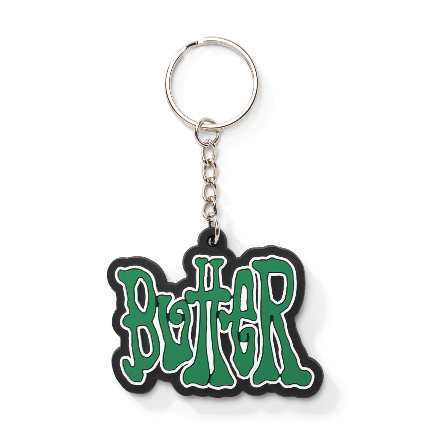 Tour Rubber Key Chain, Green / White 3 Tour Rubber Key Chain, Green / White