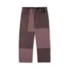 Washed Canvas Patchwork Pants, Washed Burgundy