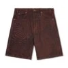 Web Denim Shorts, Brick