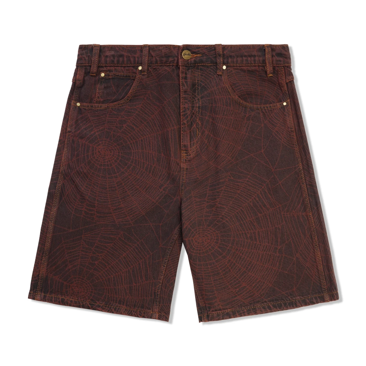 Web Denim Shorts, Brick 3 Web Denim Shorts, Brick
