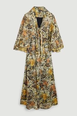 Karen Millen Tiger Printed Drama Kimono Woven Jumpsuit -Clothing General Store animal tiger printed drama kimono woven jumpsuit 3