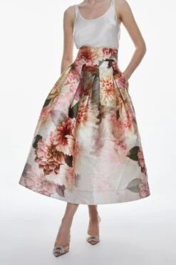 Karen Millen Garden Floral Prom Maxi Skirt -Clothing General Store garden floral prom maxi skirt 2