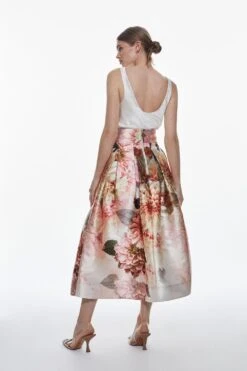 Karen Millen Garden Floral Prom Maxi Skirt -Clothing General Store garden floral prom maxi skirt 3