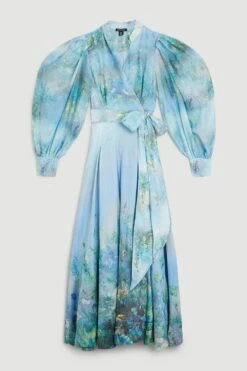 Karen Millen Lydia Millen Petite Silk Cotton Scenic Floral Maxi Dress -Clothing General Store lydia millen petite silk cotton scenic floral maxi dress 3