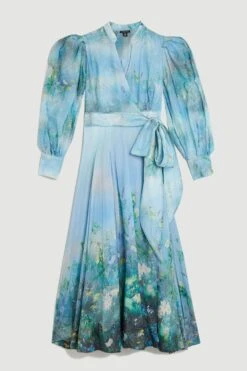 Karen Millen Lydia Millen Silk Cotton Scenic Floral Maxi Dress -Clothing General Store lydia millen silk cotton scenic floral maxi dress 3
