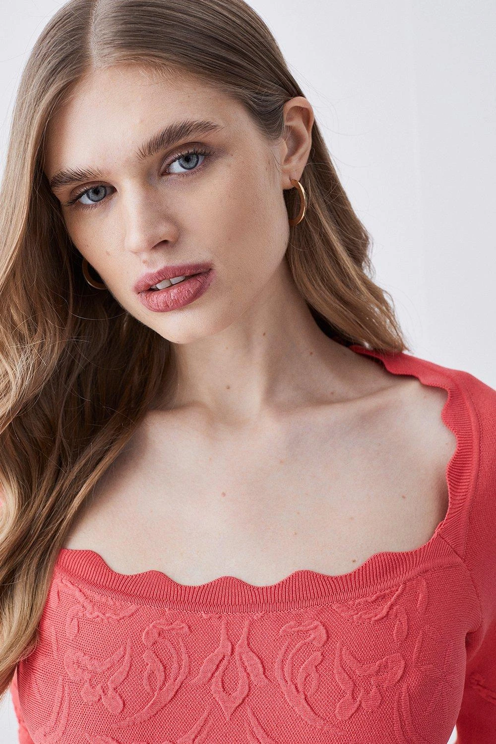 Karen Millen Square Neck Textured Knit Long Sleeve Mini Skater Dress 7 Karen Millen Square Neck Textured Knit Long Sleeve Mini Skater Dress - Image 5