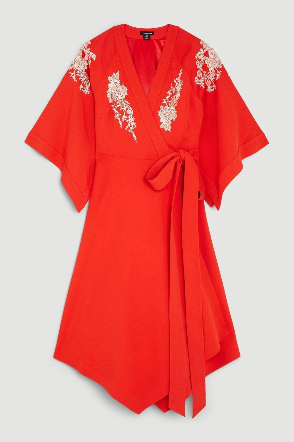 Karen Millen The Founder Kimono Style Embroidered Midi Dress 3 Karen Millen The Founder Kimono Style Embroidered Midi Dress